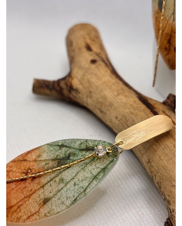 EDICIÓN LIMITADA pendientes artesanos de hoja natural