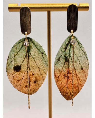 EDICIÓN LIMITADA pendientes artesanos de hoja natural