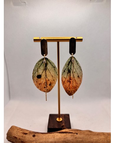 EDICIÓN LIMITADA pendientes artesanos de hoja natural