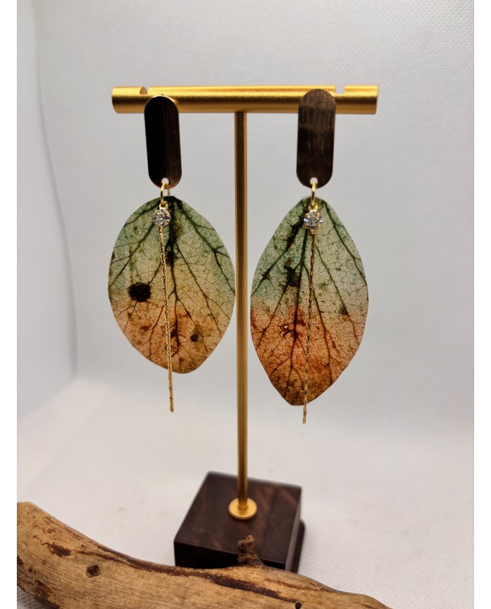EDICIÓN LIMITADA pendientes artesanos de hoja natural