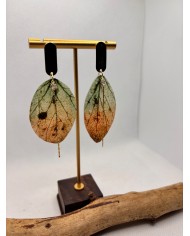 EDICIÓN LIMITADA pendientes artesanos de hoja natural