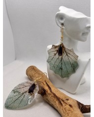 EDICIÓN LIMITADA pendientes artesanos de hoja natural