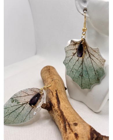 EDICIÓN LIMITADA pendientes artesanos de hoja natural