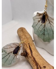 EDICIÓN LIMITADA pendientes artesanos de hoja natural