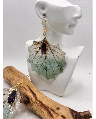 EDICIÓN LIMITADA pendientes artesanos de hoja natural