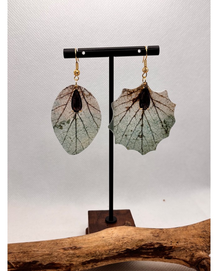 EDICIÓN LIMITADA pendientes artesanos de hoja natural