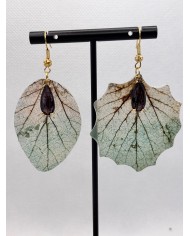 EDICIÓN LIMITADA pendientes artesanos de hoja natural