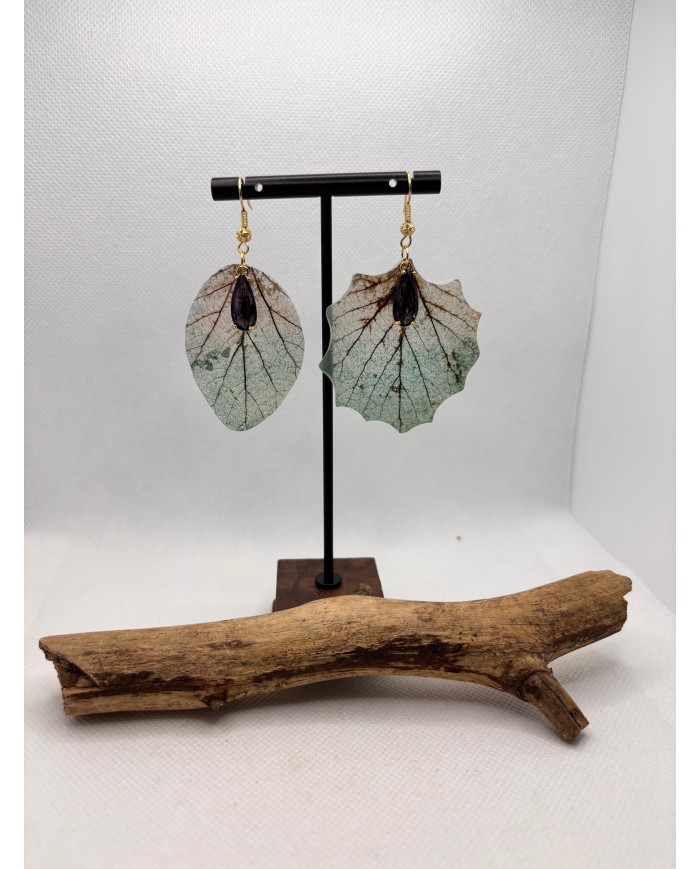 EDICIÓN LIMITADA pendientes artesanos de hoja natural