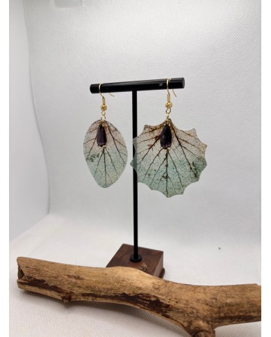 EDICIÓN LIMITADA pendientes artesanos de hoja natural