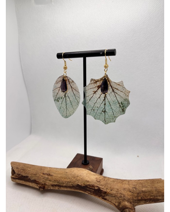 EDICIÓN LIMITADA pendientes artesanos de hoja natural