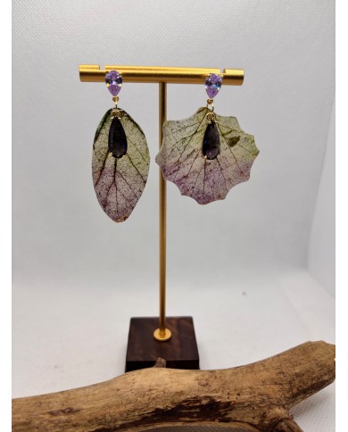 EDICIÓN LIMITADA pendientes artesanos de hoja natural