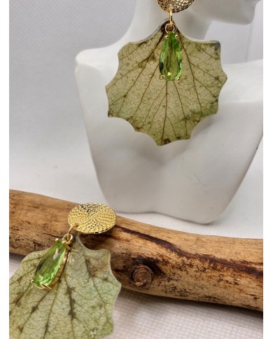 EDICIÓN LIMITADA pendientes artesanos de hoja natural