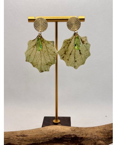 EDICIÓN LIMITADA pendientes artesanos de hoja natural