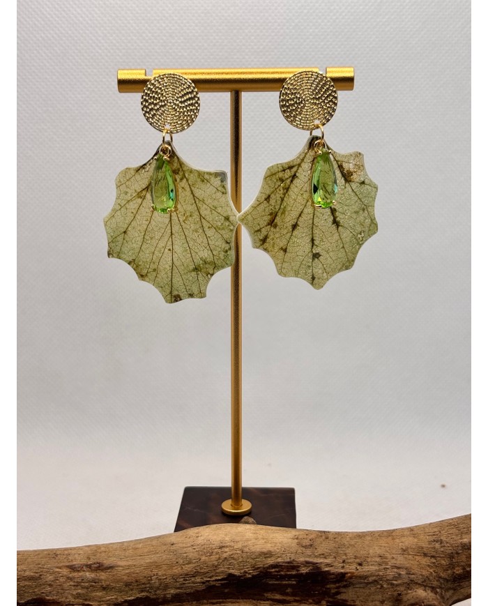 EDICIÓN LIMITADA pendientes artesanos de hoja natural