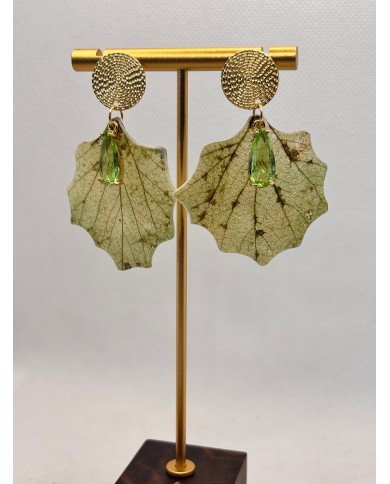 EDICIÓN LIMITADA pendientes artesanos de hoja natural