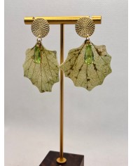 EDICIÓN LIMITADA pendientes artesanos de hoja natural