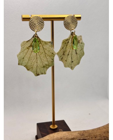 EDICIÓN LIMITADA pendientes artesanos de hoja natural