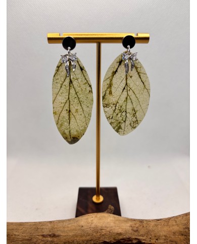 EDICIÓN LIMITADA pendientes artesanos de hoja natural