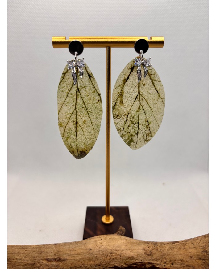 EDICIÓN LIMITADA pendientes artesanos de hoja natural