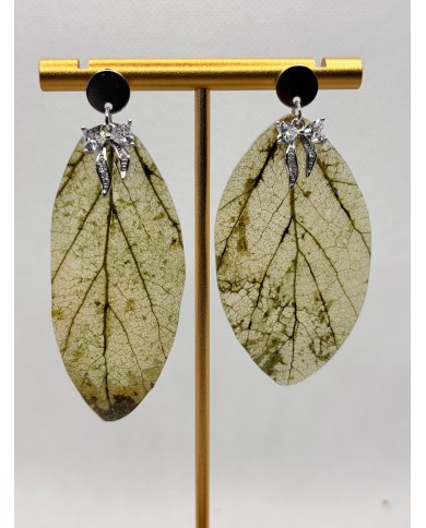 EDICIÓN LIMITADA pendientes artesanos de hoja natural
