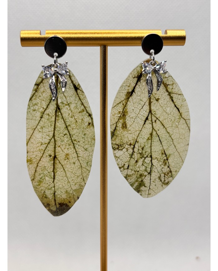 EDICIÓN LIMITADA pendientes artesanos de hoja natural