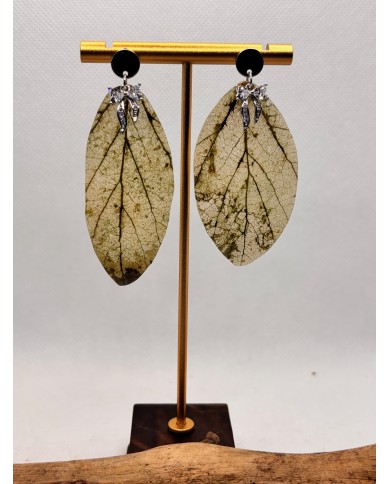 EDICIÓN LIMITADA pendientes artesanos de hoja natural