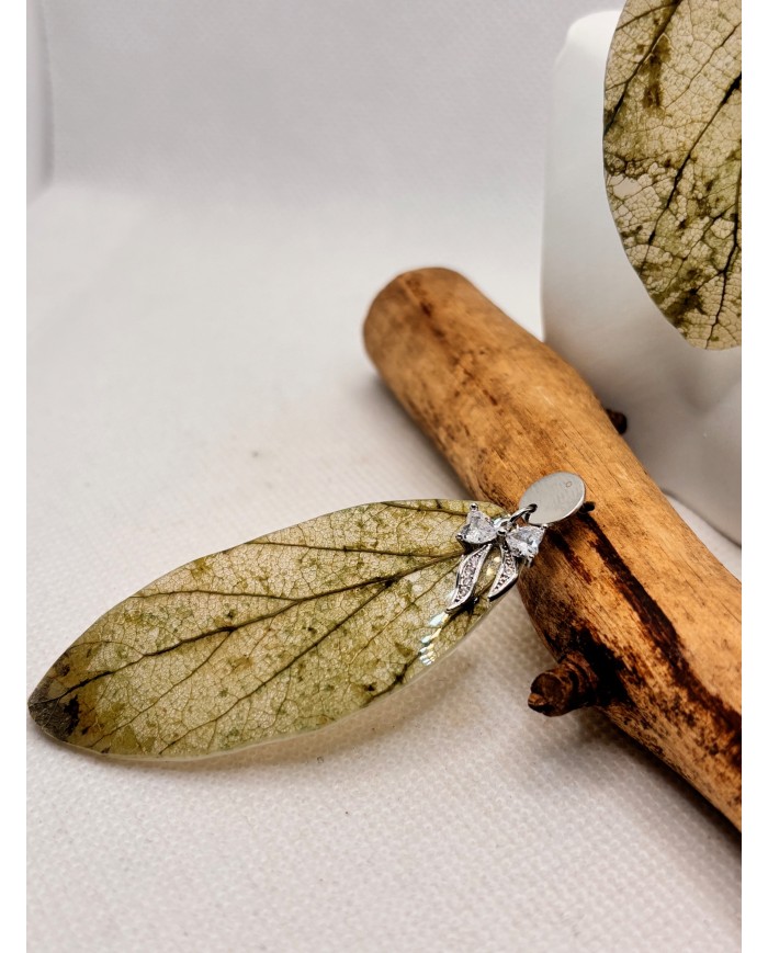 EDICIÓN LIMITADA pendientes artesanos de hoja natural