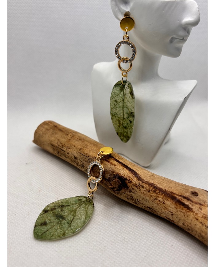 EDICIÓN LIMITADA pendientes artesanos de hoja natural