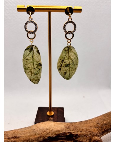 EDICIÓN LIMITADA pendientes artesanos de hoja natural