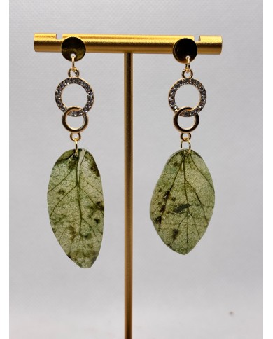 EDICIÓN LIMITADA pendientes artesanos de hoja natural
