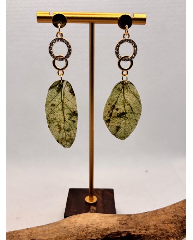 EDICIÓN LIMITADA pendientes artesanos de hoja natural