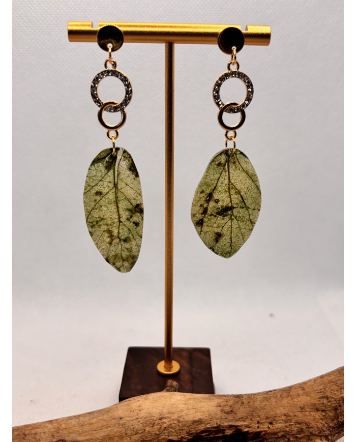 EDICIÓN LIMITADA pendientes artesanos de hoja natural