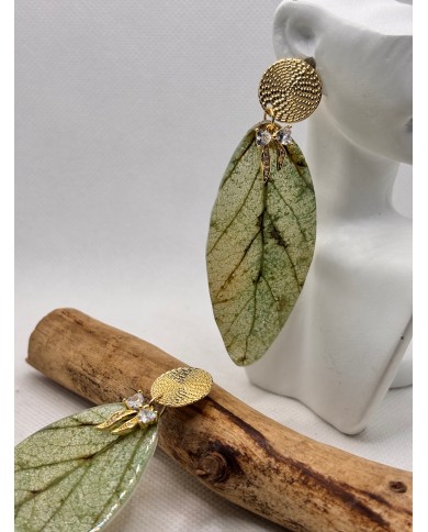 EDICIÓN LIMITADA pendientes artesanos de hoja natural