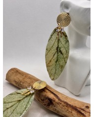 EDICIÓN LIMITADA pendientes artesanos de hoja natural