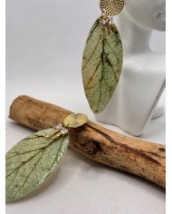 EDICIÓN LIMITADA pendientes artesanos de hoja natural