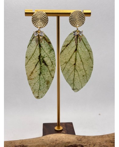 EDICIÓN LIMITADA pendientes artesanos de hoja natural