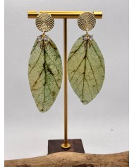 EDICIÓN LIMITADA pendientes artesanos de hoja natural