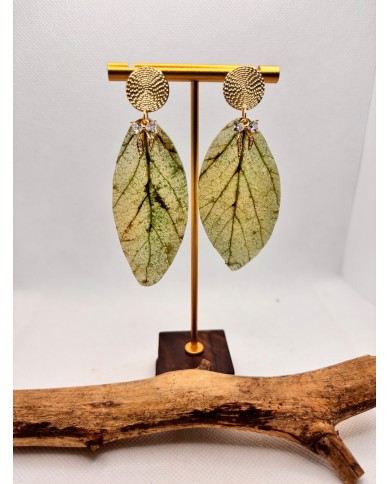 EDICIÓN LIMITADA pendientes artesanos de hoja natural