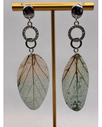 EDICIÓN LIMITADA pendientes artesanos de hoja natural
