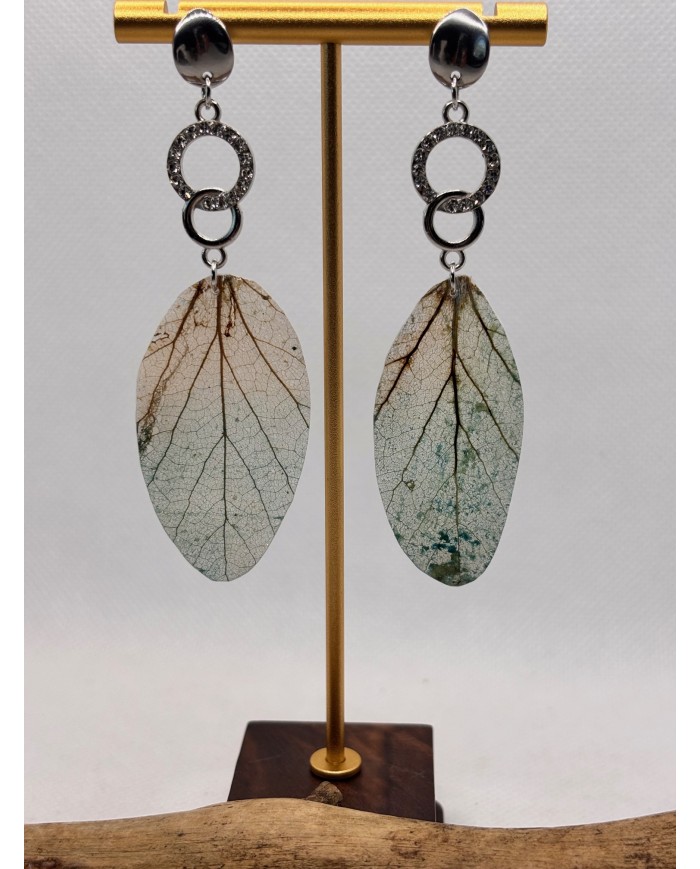 EDICIÓN LIMITADA pendientes artesanos de hoja natural