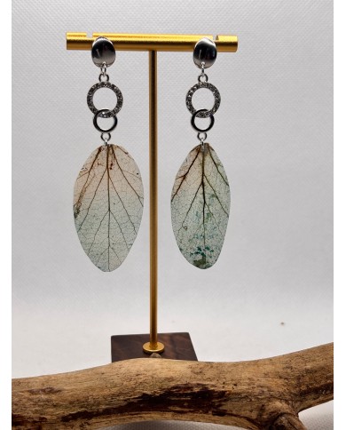 EDICIÓN LIMITADA pendientes artesanos de hoja natural