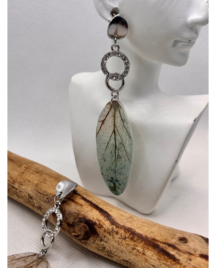 EDICIÓN LIMITADA pendientes artesanos de hoja natural