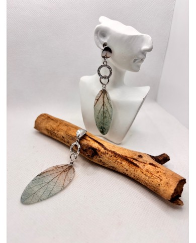 EDICIÓN LIMITADA pendientes artesanos de hoja natural