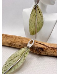 EDICIÓN LIMITADA pendientes artesanos de hoja natural esqueletizada