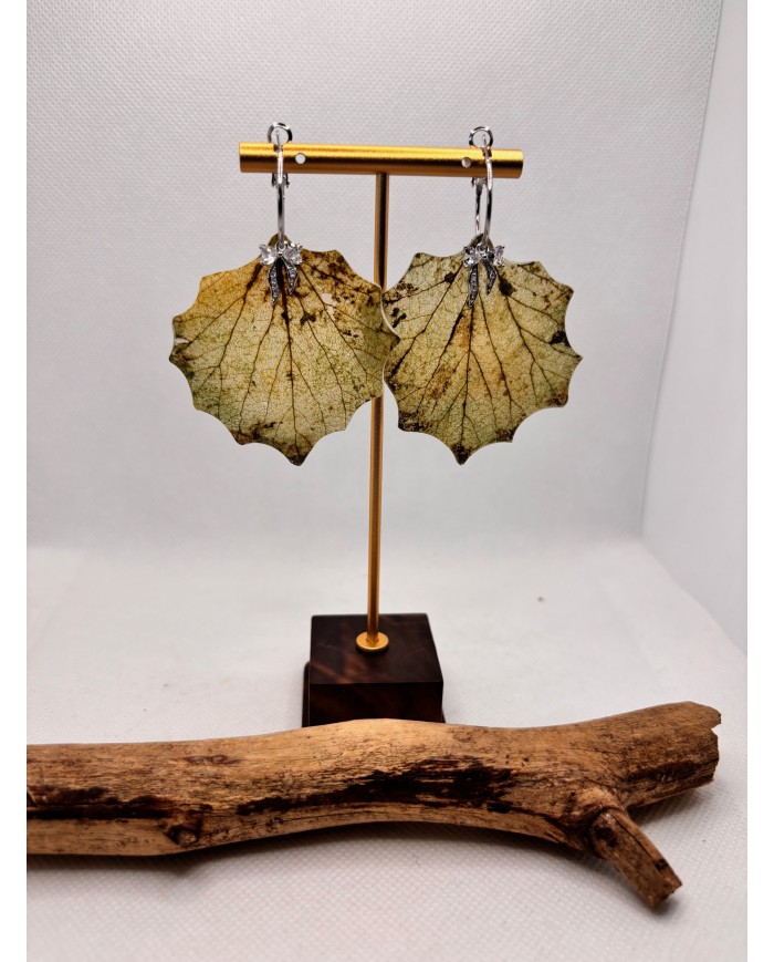 EDICIÓN LIMITADA pendientes artesanos de hoja natural