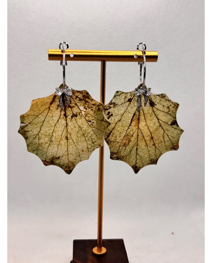 EDICIÓN LIMITADA pendientes artesanos de hoja natural