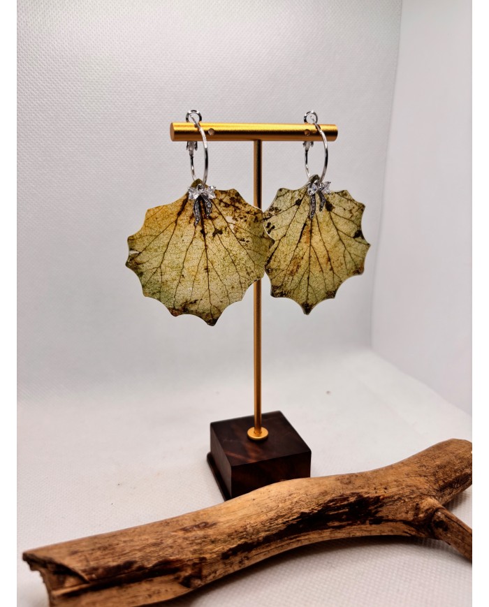 EDICIÓN LIMITADA pendientes artesanos de hoja natural
