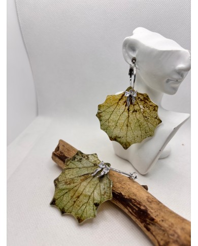 EDICIÓN LIMITADA pendientes artesanos de hoja natural