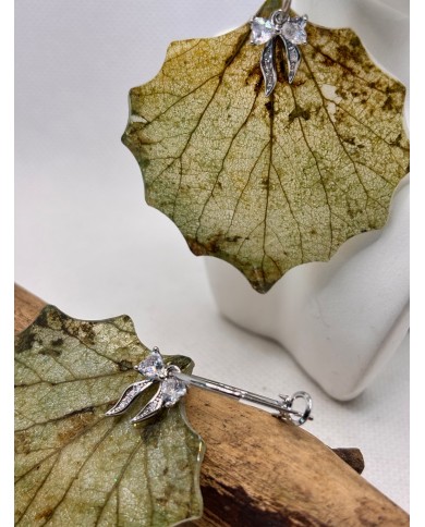 EDICIÓN LIMITADA pendientes artesanos de hoja natural