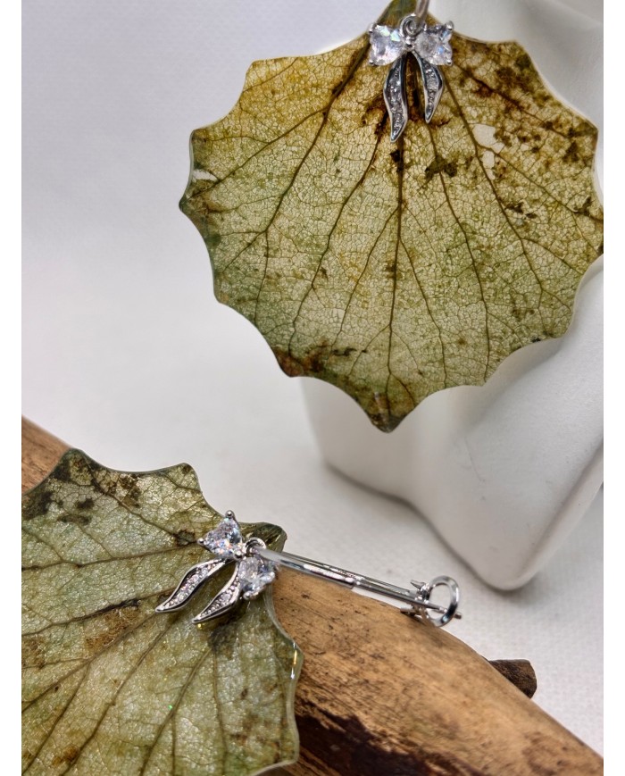 EDICIÓN LIMITADA pendientes artesanos de hoja natural